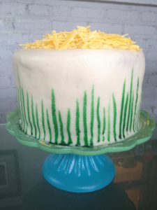dandelion cake with vanilla buttercream