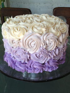 purple ombre coconut cake