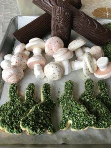 Edible Coconut Moss Woodland Cake Meringue Mushrooms Faux Bois Chocolate