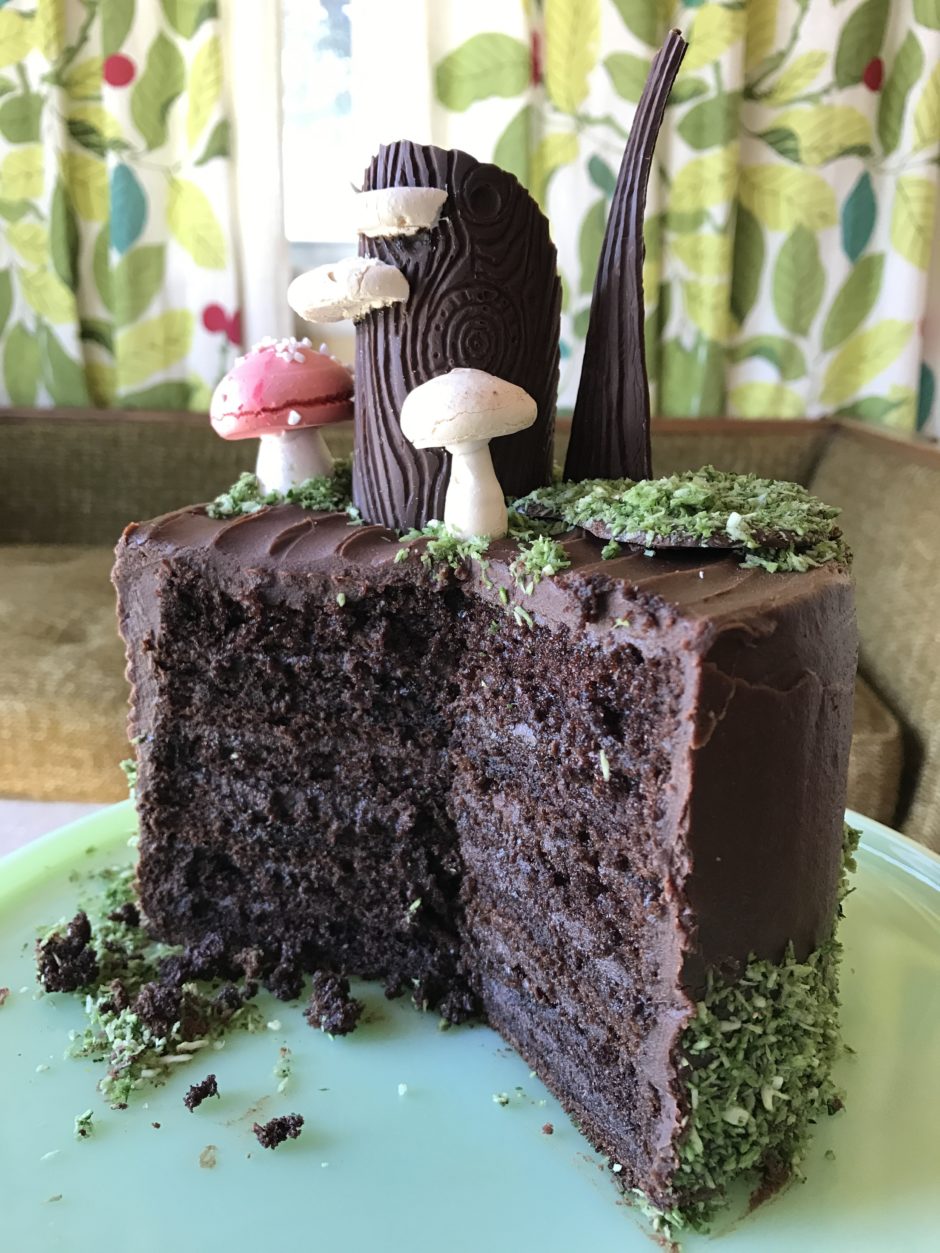 Edible Moss Woodland Cake