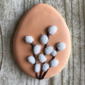 Pussy Willow Speckled Egg Cookies