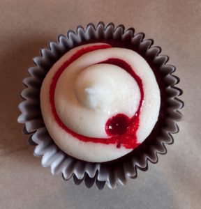 Bloody Bullet Hole Cupcakes