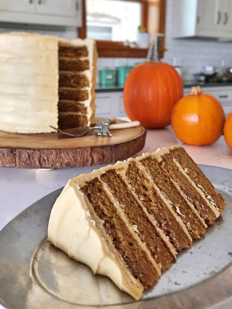 Pumpkin Cake With Molasses Cream Cheese Frosting