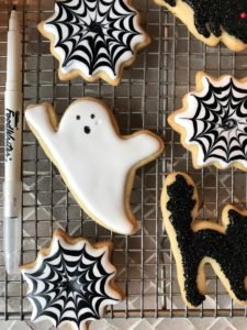 Black and White Halloween Cookies