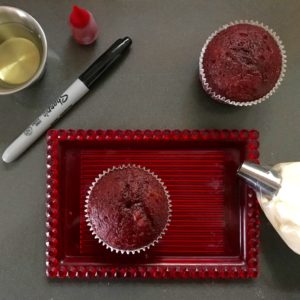 Bloody Bullet Hole Cupcakes