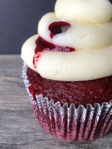 Bloody Bullet Hole Cupcakes