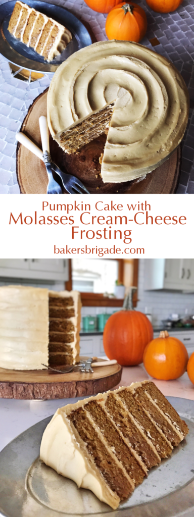 Pumpkin Cake With Molasses Cream Cheese Frosting