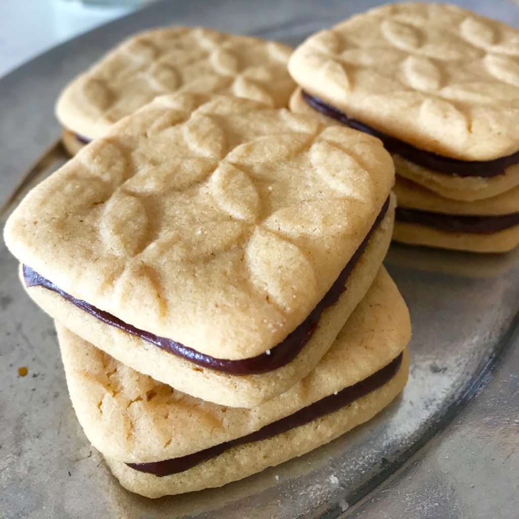 Peanut Butter and Chocolate Sandwich Cookies