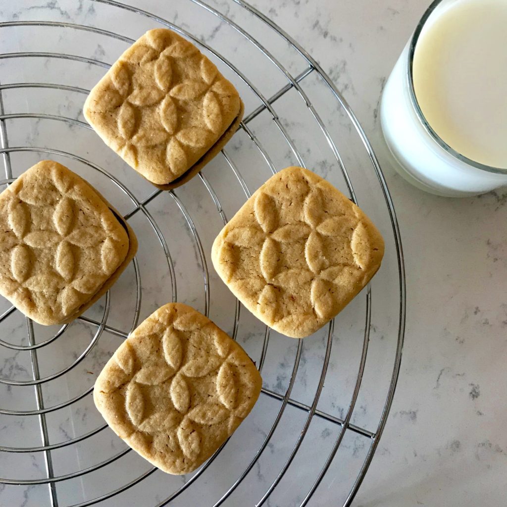 Peanut Butter and Chocolate Sandwich Cookies