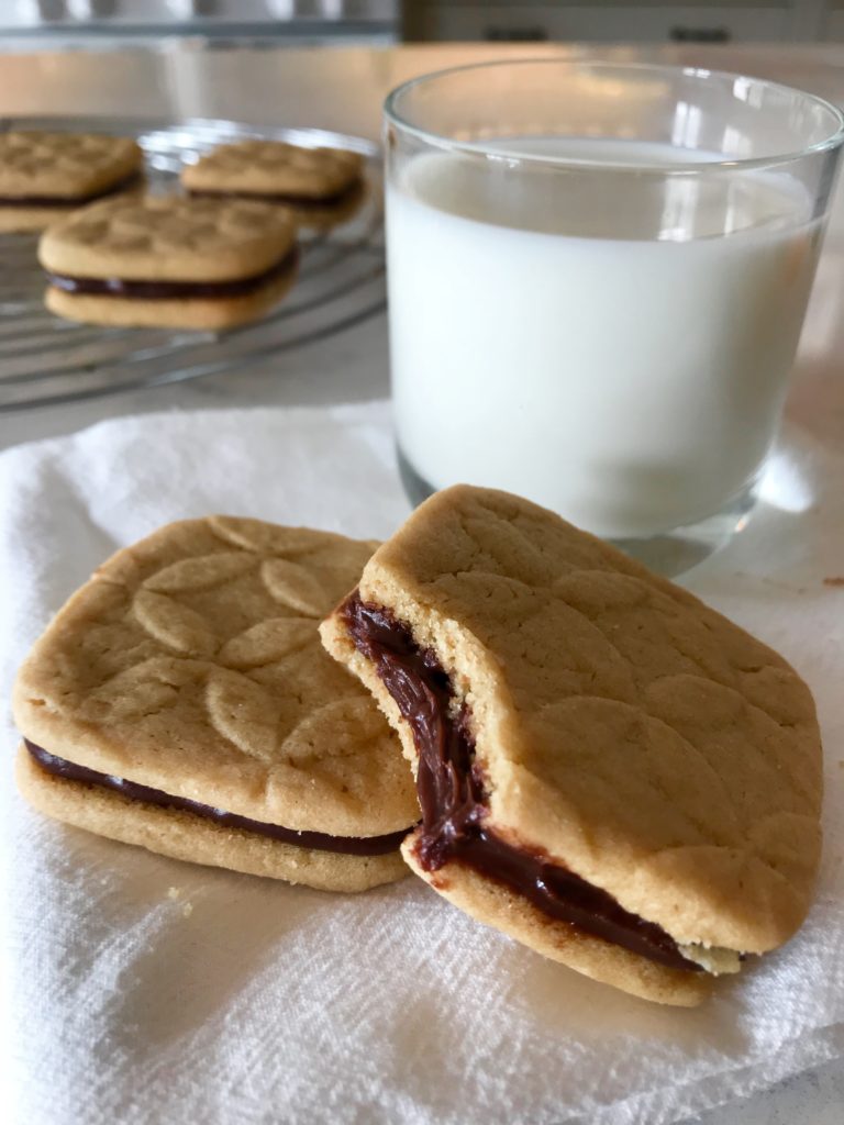 Peanut Butter and Chocolate Sandwich Cookies