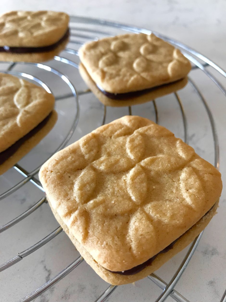 Peanut Butter and Chocolate Sandwich Cookies