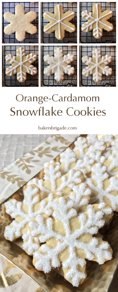 Orange-Cardamom Snowflake Cookies