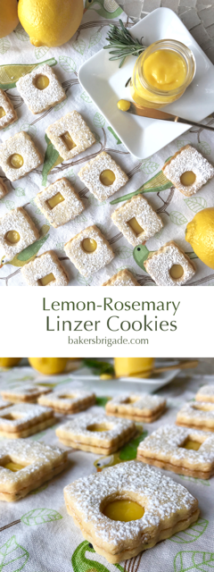 Lemon-Rosemary Linzer Cookies