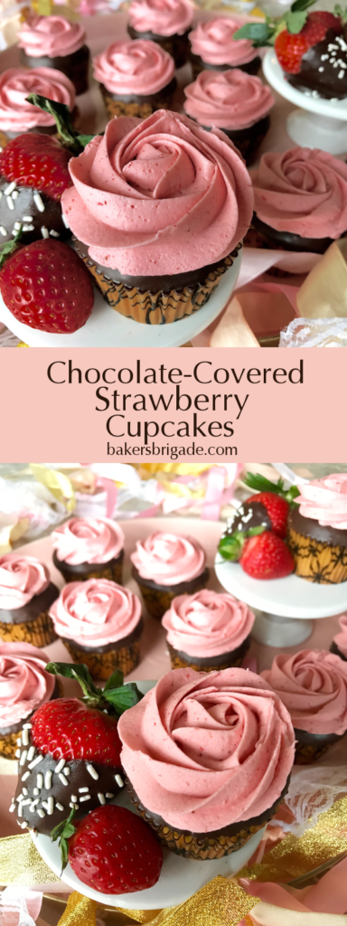 Chocolate Covered Strawberry Cupcakes