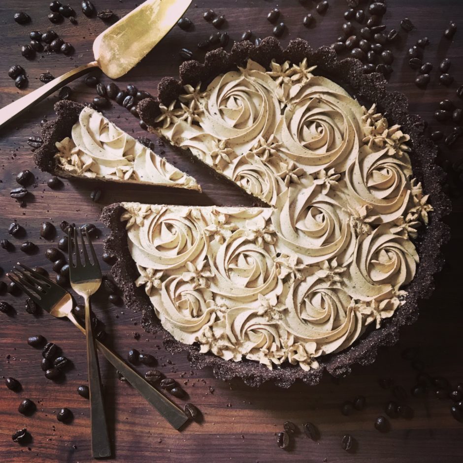 Dark Chocolate Tart with Espresso Whipped Cream