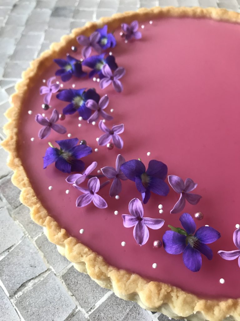 Violet Lilac Panna Cotta Tart