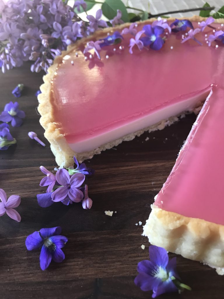 Violet Lilac Panna Cotta Tart