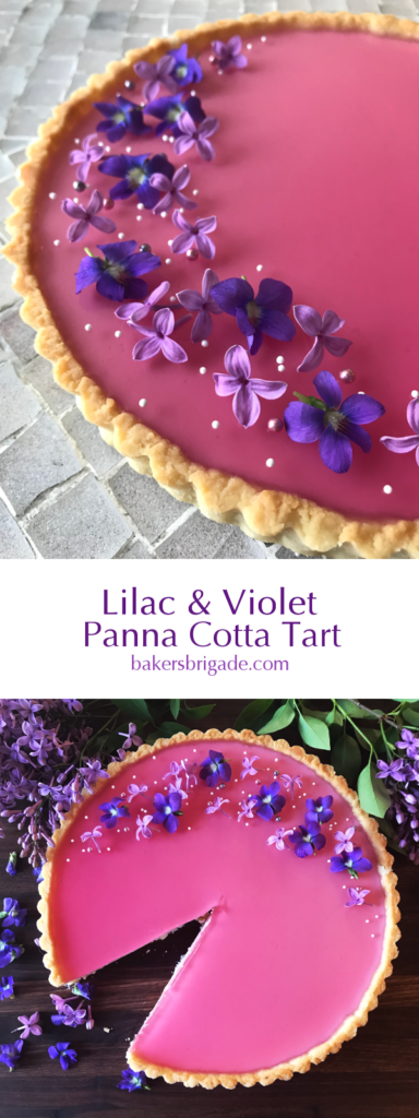 Violet Lilac Panna Cotta Tart