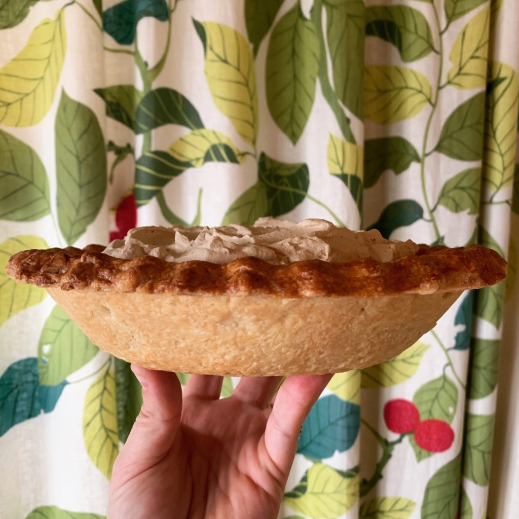 Bourbon Butterscotch Pie with Molasses Whipped Cream