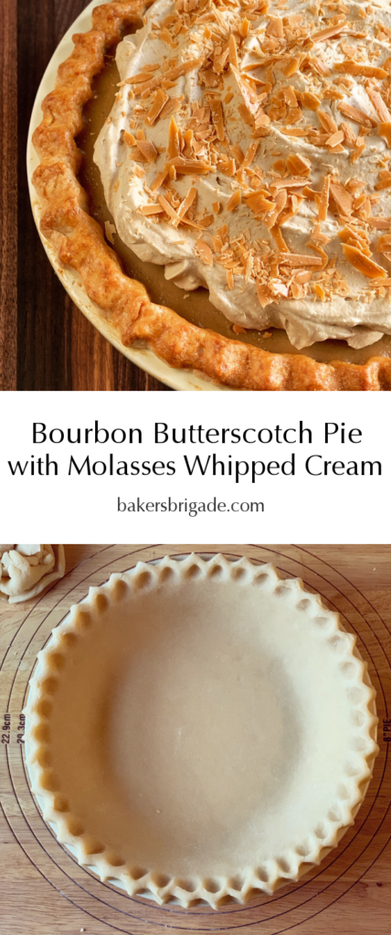 Bourbon Butterscotch Pie with Molasses Whipped Cream