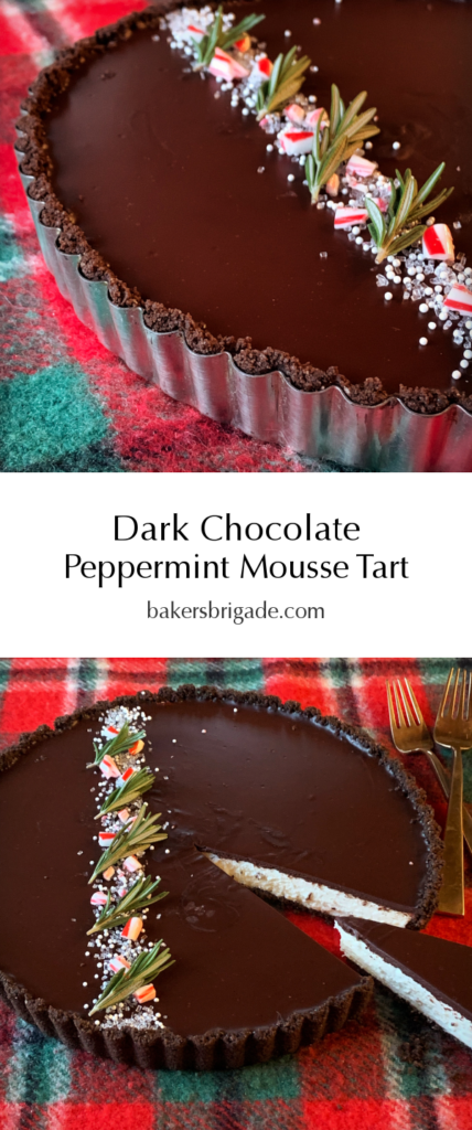 Dark Chocolate Peppermint Mousse Tart