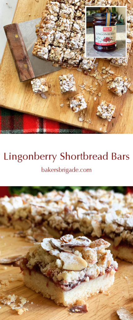 Lingonberry Shortbread Bars