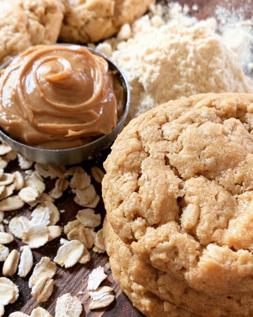 Malted Peanut Butter Oatmeal Cookies