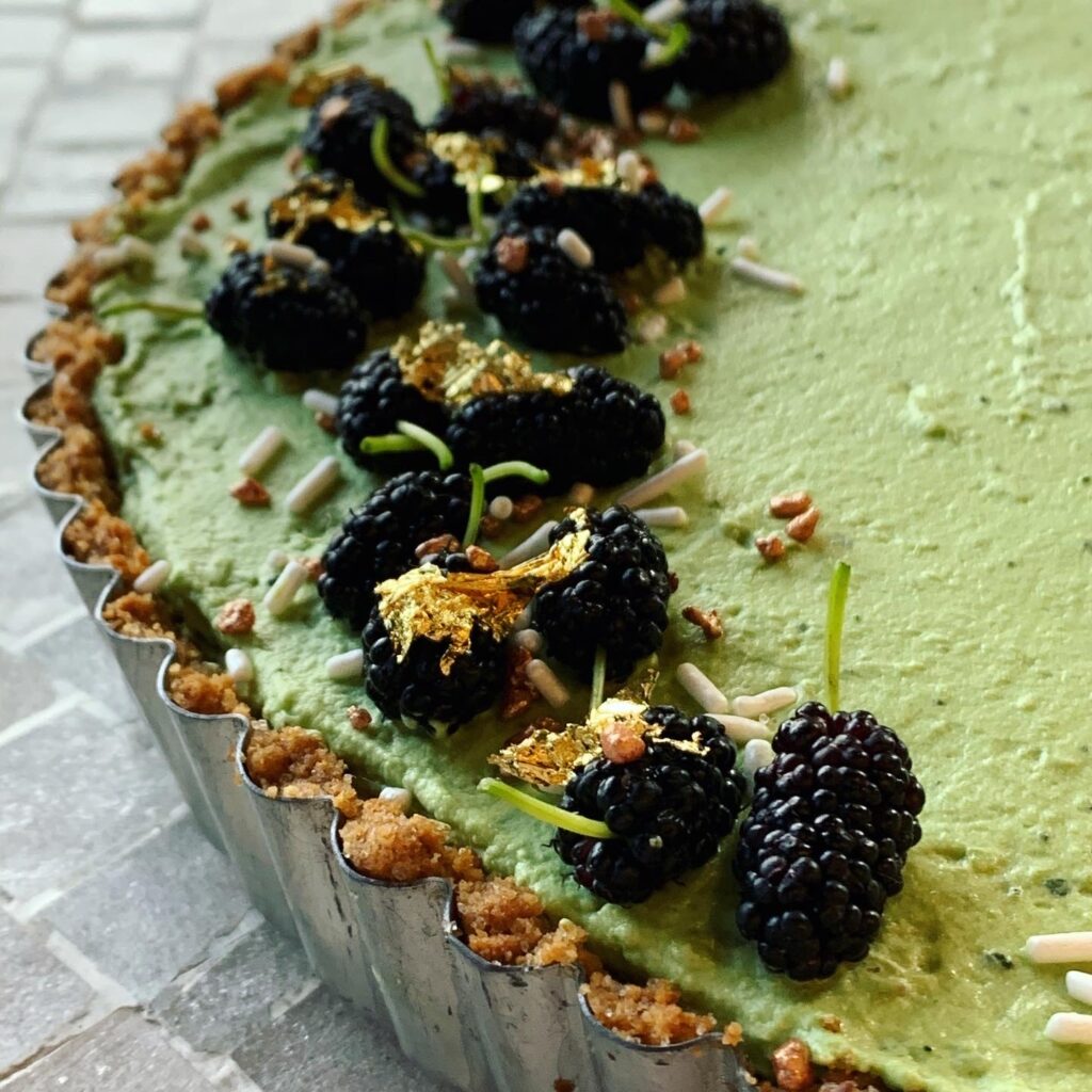 Mulberry Matcha Tart