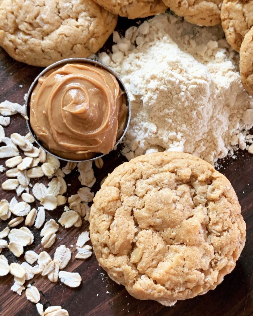 Malted Peanut Butter Oatmeal Cookies