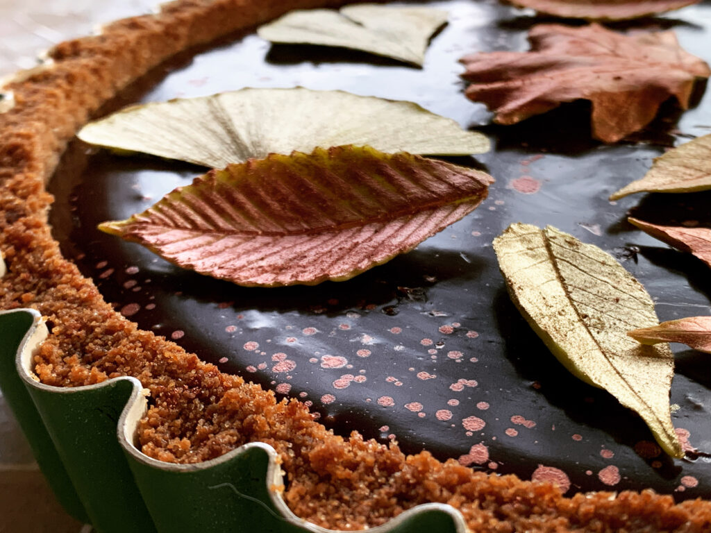 Pumpkin Pie with Chocolate Ganache