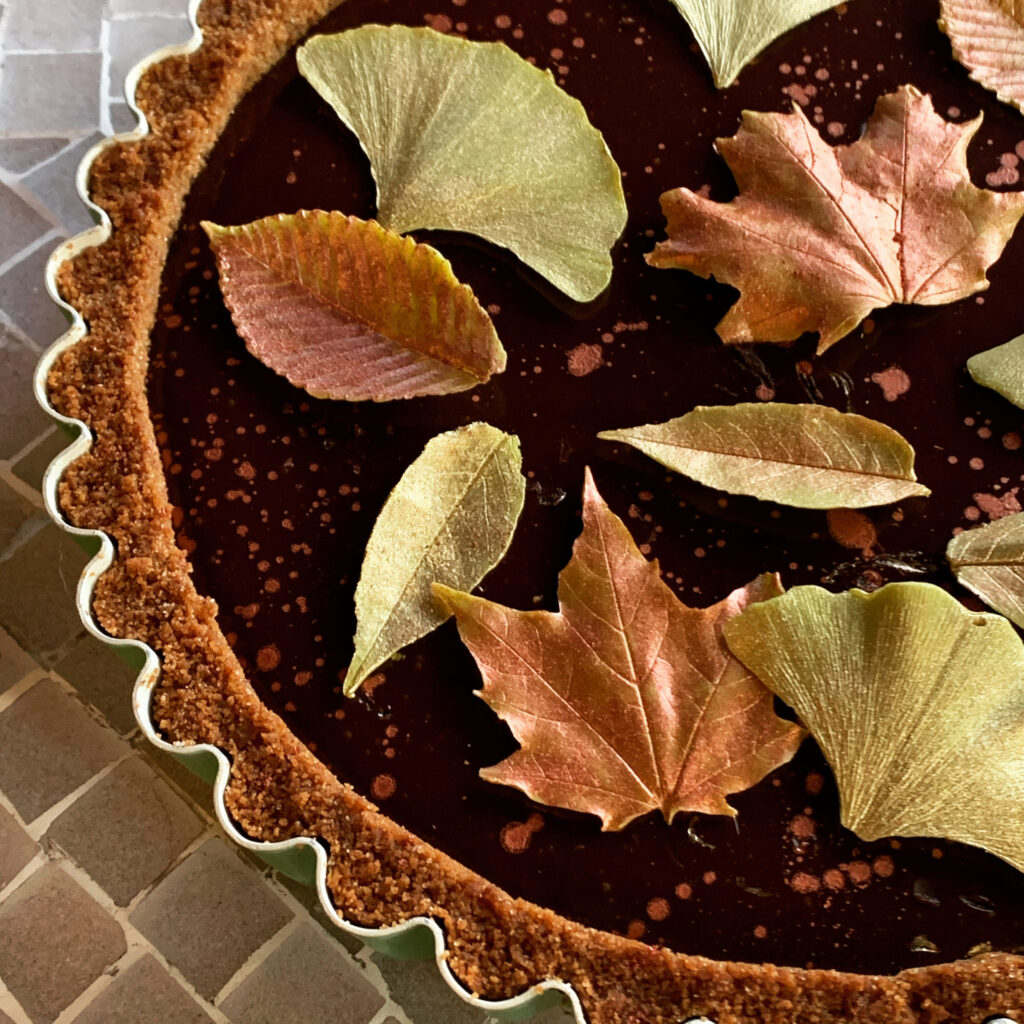 Pumpkin Pie with Chocolate Ganache