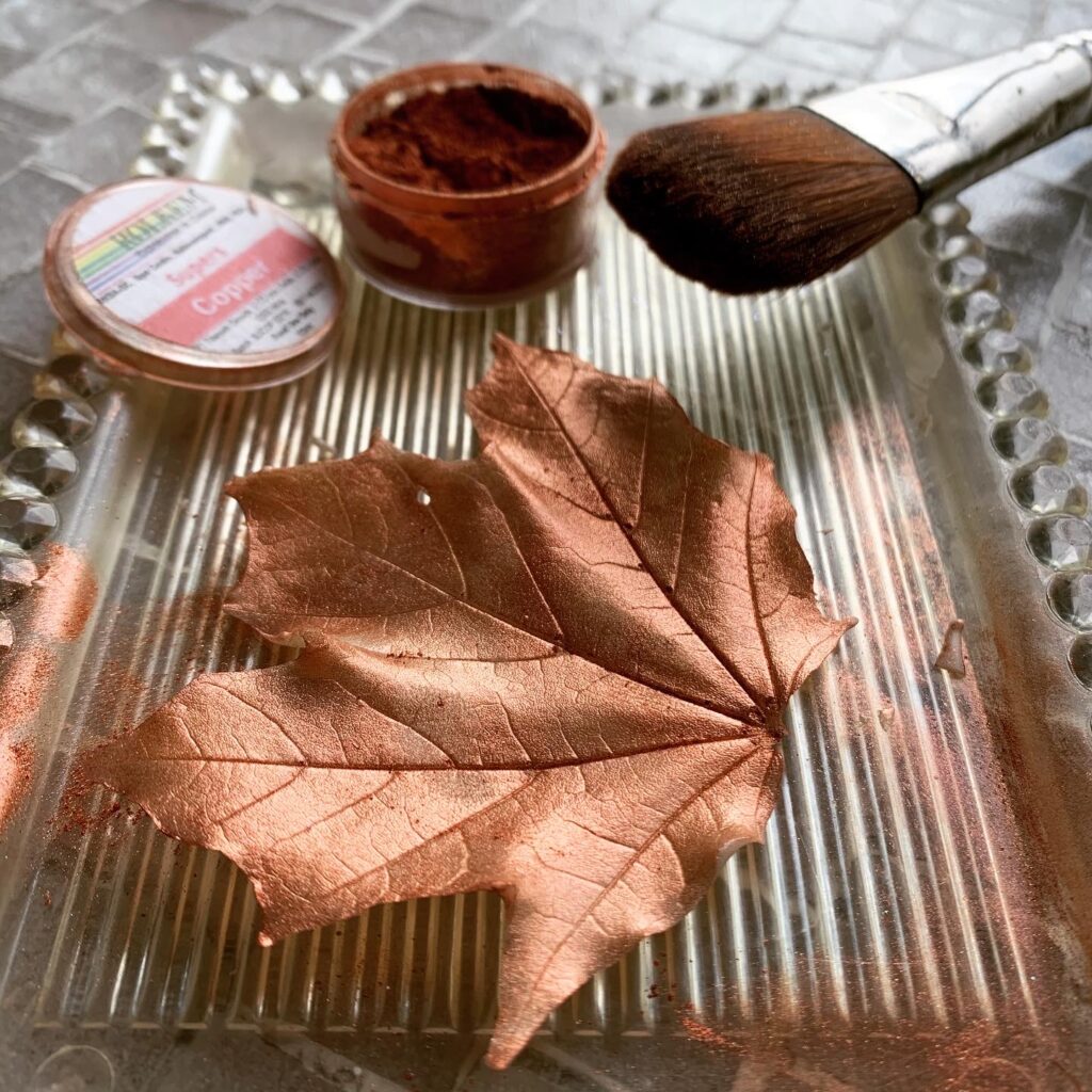 Paint and Peel Chocolate Leaves