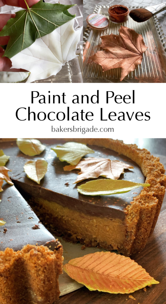 Paint and Peel Chocolate Leaves
