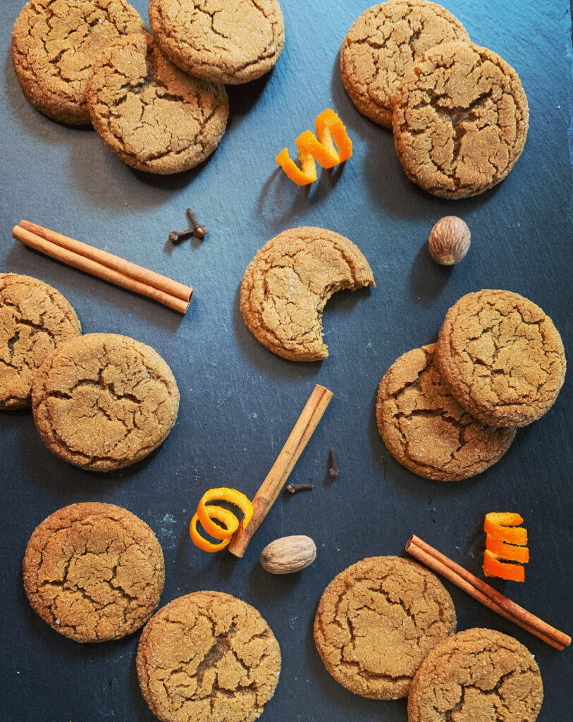 Chewy Orange Gingerbread Cookie