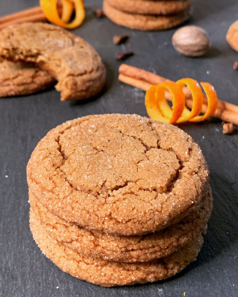 Chewy Orange Gingerbread Cookie