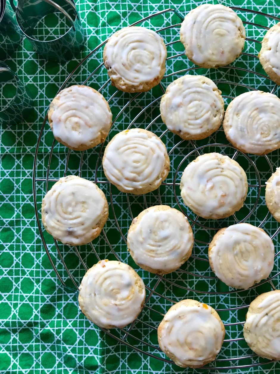 Glazed Apricot-Pistachio Cookies