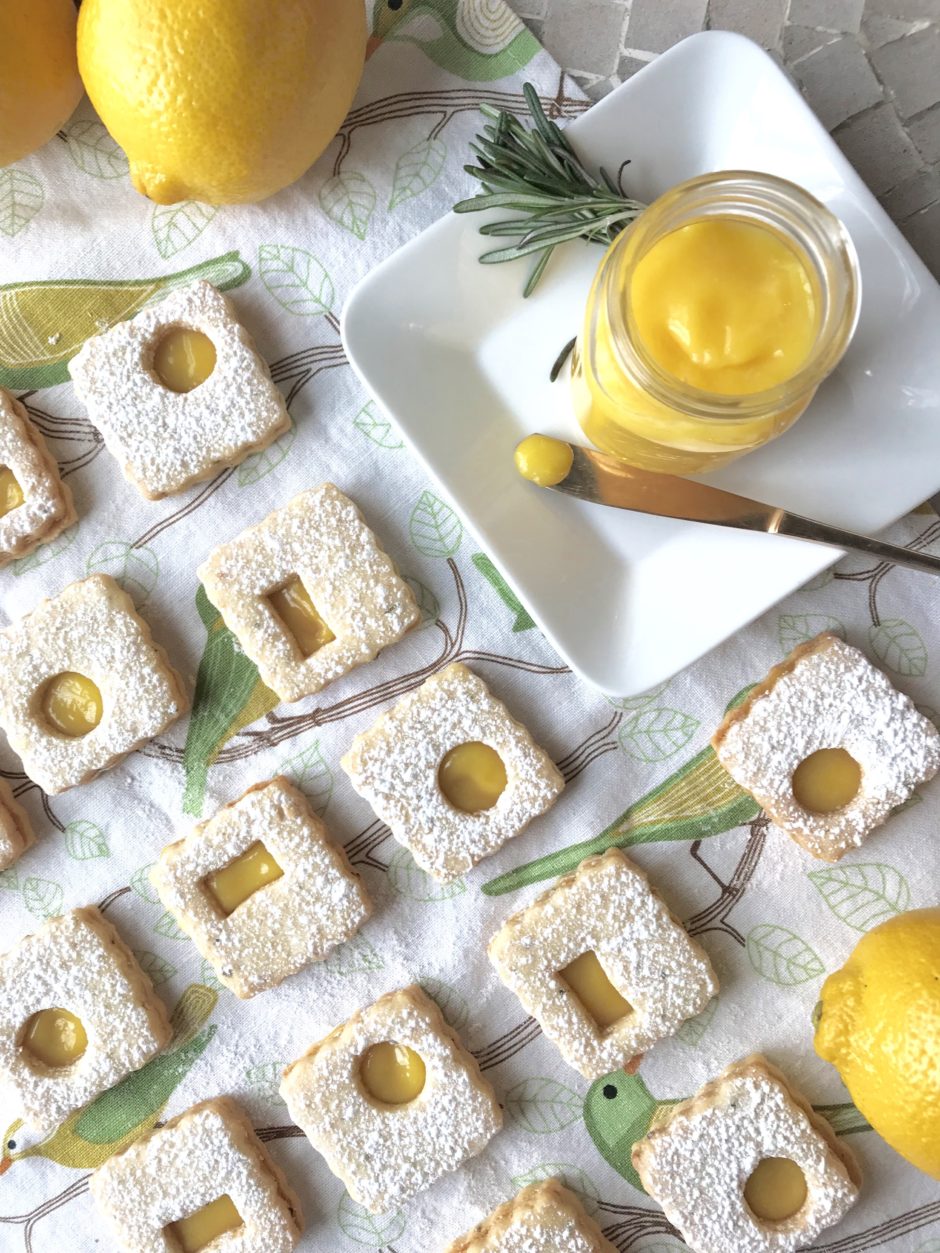 Lemon-Rosemary Linzer Cookies