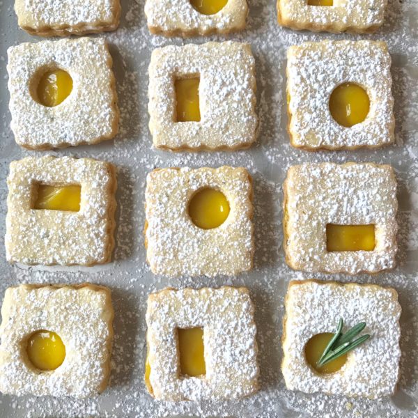 Lemon-Rosemary Linzer Cookies