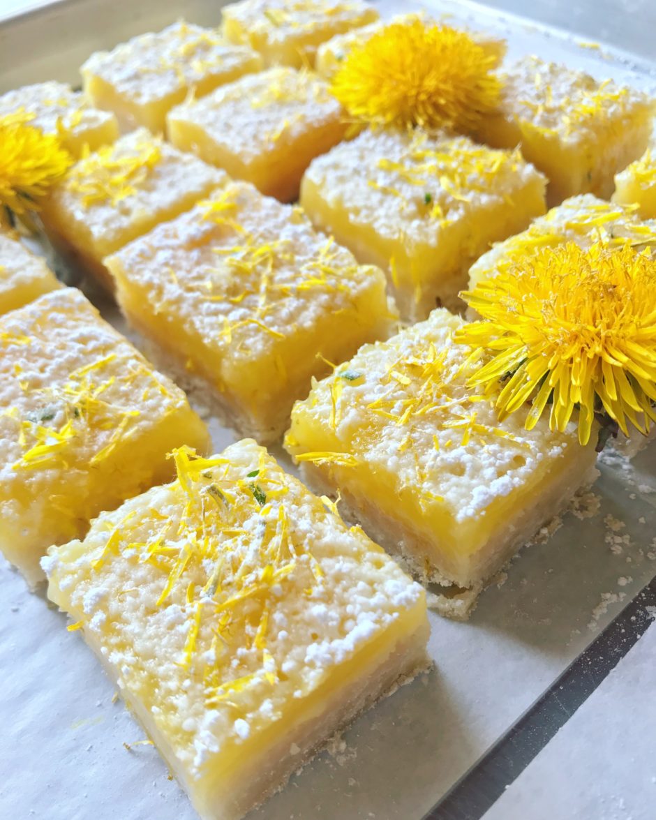 Dandelion Lemon Bars